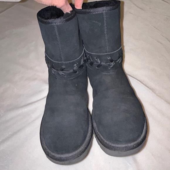 UGG Classic Lace Short boots black 8 - Picture 12 of 14